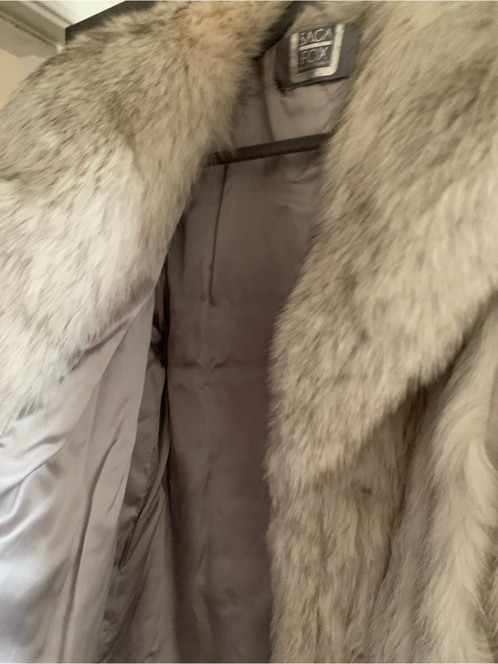 Luxury Saga Blue Fox Fur Coat - Picture 3 of 11